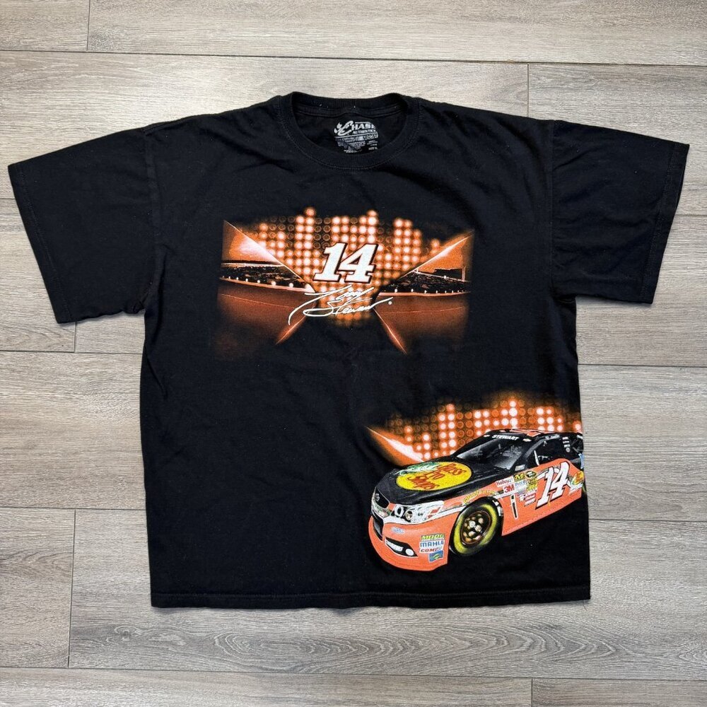 Tony Stewart Chase Authentics NASCAR Racing Black T-shirt Size XL Black